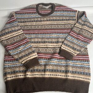 New VTG WILLIAM LOCKE Hawick Scotland Crew Neck Sweater, 100% Lamb's Wool XXL
